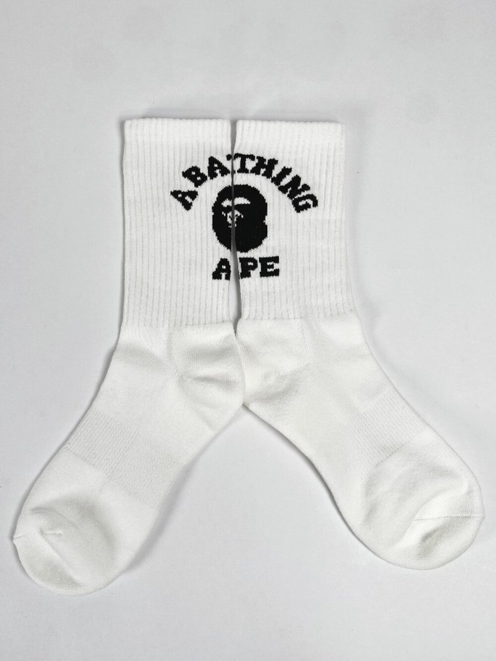 Ape Head Back Socks - Cushioned Crew Socks - Unisex - Size M